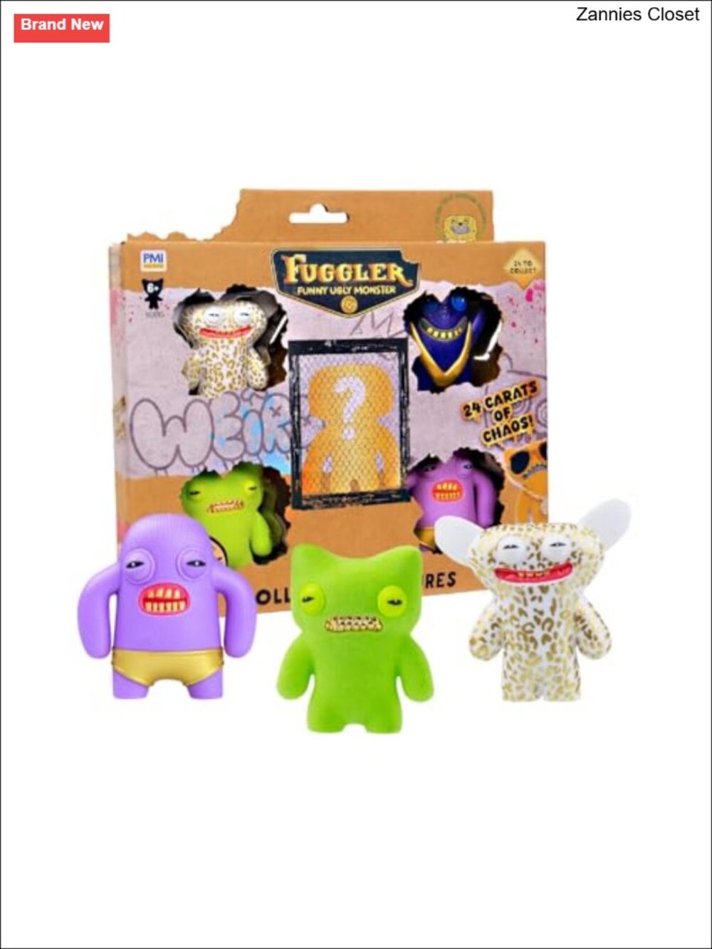 Fuggler Gold Edition Collectible Figures 5 Pack Mystery Characters Action